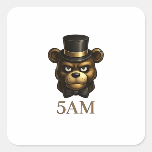 Creepy Night Animatronic Bear Sticker (Voorkant)