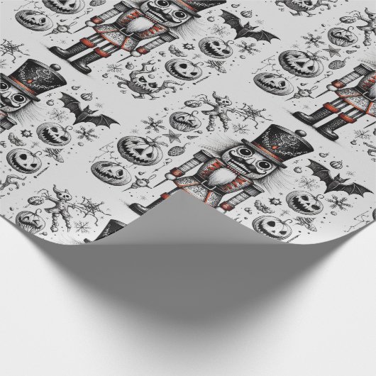 Creepy Notenkraker Cadeaupapier (Hoek)