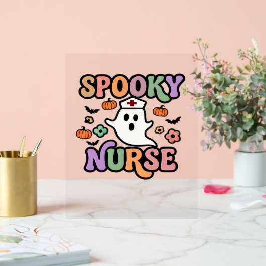 Creepy Nurse Classic T-shirt Acryl Bord (Huwelijk)