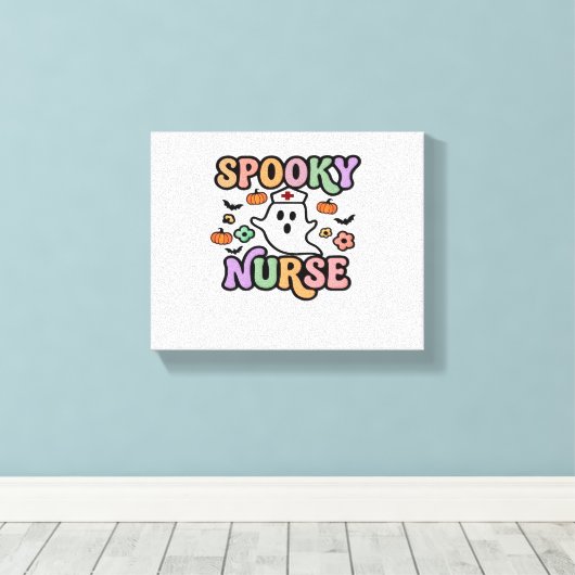 Creepy Nurse Classic T-shirt Canvas Afdruk (Insitu (Houten vloer))