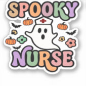 Creepy Nurse Classic T-shirt Sticker (Voorkant)