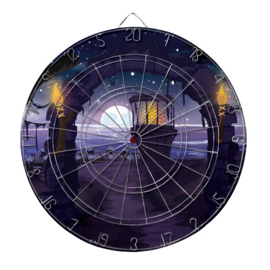 Creepy old Lighthouse Dartbord (Voorkant)