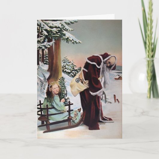  Creepy Old Santa Holiday Card Feestdagen Kaart (Voorkant)