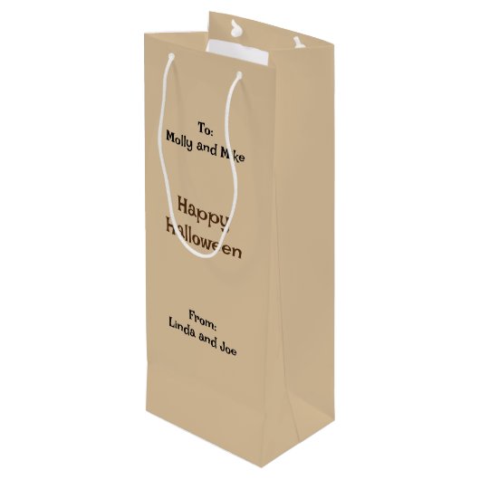 Creepy Old Witch Poison Apples Snoep Wijn Cadeautas (Achterkant Gekanteld)