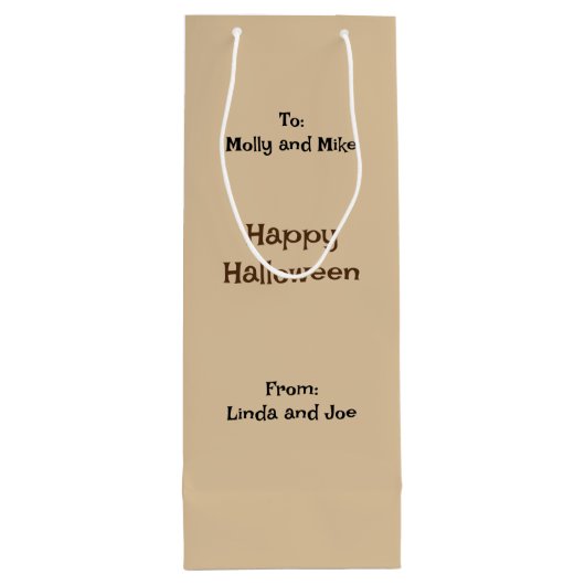 Creepy Old Witch Poison Apples Snoep Wijn Cadeautas (Achterkant)