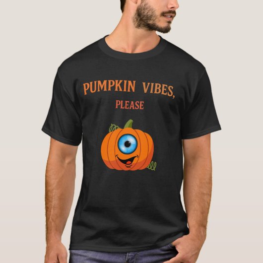 Creepy One-Eyed Pumpkin Halloween T-shirt (Voorkant)