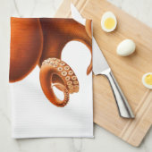 Creepy Oranje Octopus Theedoek (Quarter Fold)