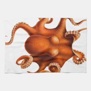 Creepy Oranje Octopus Theedoek