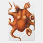 Creepy Oranje Octopus Theedoek (Verticaal)