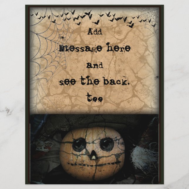 Creepy Oranje Pumpkin Jack-o-Lantern (Voorkant)