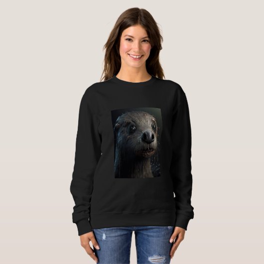 Creepy Otter Creature Spooky Zombie Otter  2 Trui (Voorkant volledig)