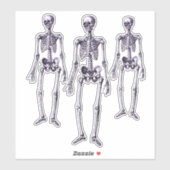 Creepy Paarse Skeletten Halloween Party Decor Sticker (Vel)