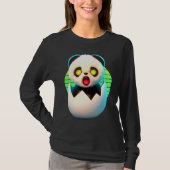 Creepy Panda hatches from egg T-shirt (Voorkant)