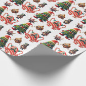 Creepy Paper kerstmonsters Cadeaupapier (Hoek)