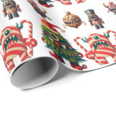 Creepy Paper kerstmonsters Cadeaupapier (Rol Hoek)