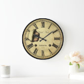 Creepy Paris Hotel Personalized Grote Klok (Huis)