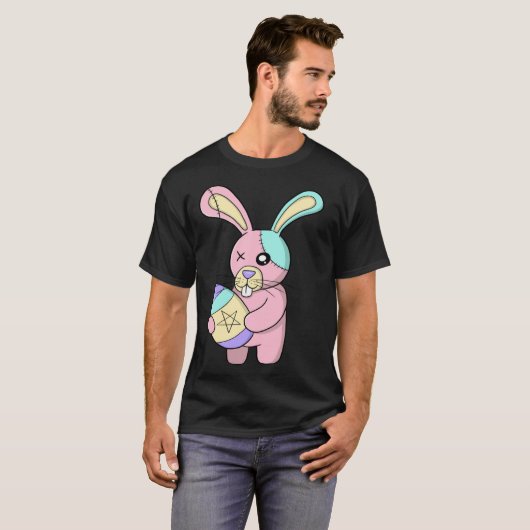 Creepy Pastel Goth Easter Bunny Cute T-shirt (Voorkant volledig)
