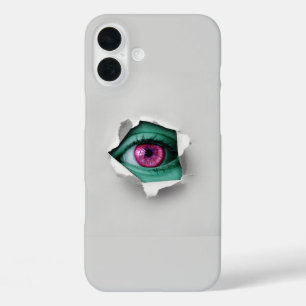 Creepy Peeking Eye Telefoonhoesje iPhone 16 Plus Hoesje