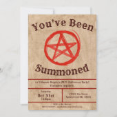 Creepy  Pentagram HallIoween Kaart (Voorkant)