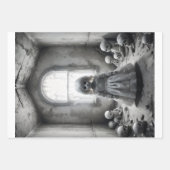 Creepy Phantom Doll Trio - Decoupage - Inpakpapier Vel (Voorkant 3)