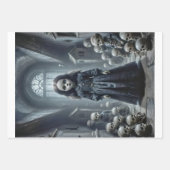 Creepy Phantom Doll Trio - Decoupage - Inpakpapier Vel (Voorkant 2)