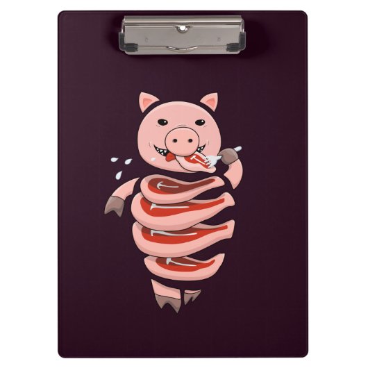 Creepy Pig Ironic Horror Klembord (Voorkant)