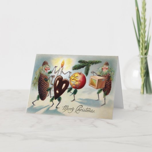  Creepy Pinecones Holiday-kaart Feestdagen Kaart (Voorkant)