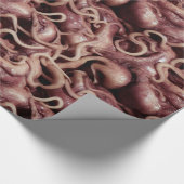 Creepy Pink Alien Slimy Tentacle and Vines Cadeaupapier (Hoek)