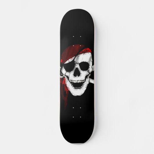 Creepy Pirate Skull en Crossbones Persoonlijk Skateboard (Voorkant)