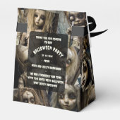 Creepy Playmate Spooky Bezit Doll Halloween Bedankdoosjes (Achterkant)