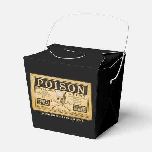 Creepy "POISON" Halloween Favor Box Bedankdoosjes (Voorkant Zijde)