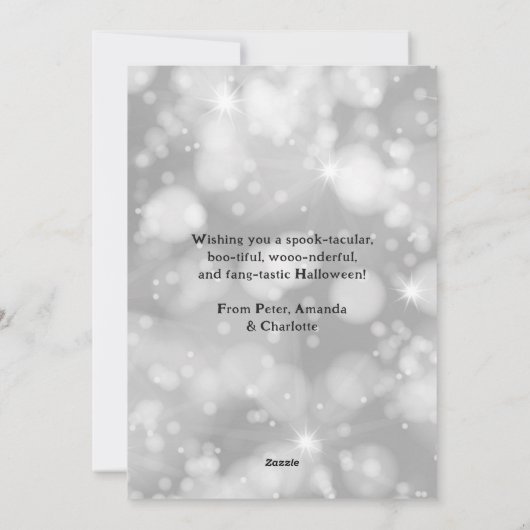 Creepy pompoen in een zwart Pet Happy Halloween Ka Feestdagenkaart (Achterkant)