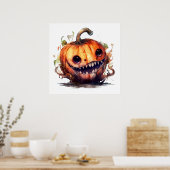 Creepy Pumpkin Art Poster (Keuken)