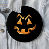 Creepy Pumpkin Face Halloween Ronde Button 6,0 Cm (In situ)