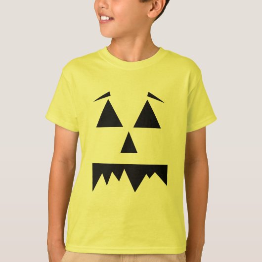 Creepy Pumpkin Face Halloween Spooky T-shirt (Voorkant)