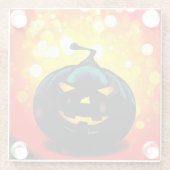 Creepy Pumpkin Glazen Onderzetter (Achterkant)