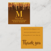 CREEPY PUMPKIN HALLOEEN VIERKANTE VISITEKAARTJE (Voorkant / Achterkant)