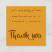 CREEPY PUMPKIN HALLOEEN VIERKANTE VISITEKAARTJE (Achterkant)