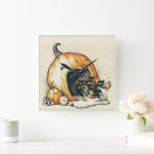 Creepy Pumpkin Halloween Wall klok (Huis)