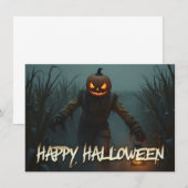Creepy Pumpkin Head Halloween Scene (Voorkant / Achterkant)