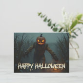 Creepy Pumpkin Head Halloween Scene (Staand voorkant)