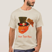 Creepy Pumpkin Head Halloween T-shirt (Voorkant)