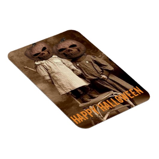Creepy Pumpkin Head Kinder Halloween Magneet (Rechterzijde)