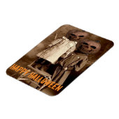 Creepy Pumpkin Head Kinder Halloween Magneet (Linkerzijde)