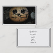 Creepy Pumpkin Jack-o-Lantern Visitekaartje (Voorkant / Achterkant)