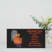Creepy Pumpkin Man Halloween Party Invite (Staand voorkant)