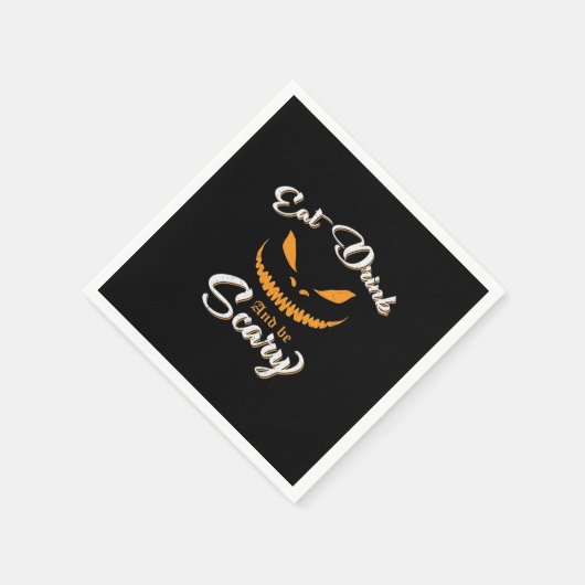 Creepy Pumpkin Monster Halloween Servet (Hoek)