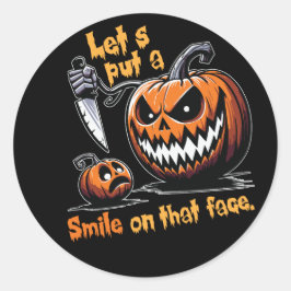 Creepy Pumpkin "Smile On Face" Sticker