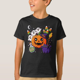 Creepy Pumpkin & Spider Fall Design – Cozy Spooky  T-shirt