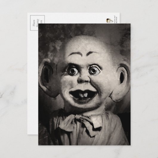 Creepy  Puppet Briefkaart (Voorkant / Achterkant)